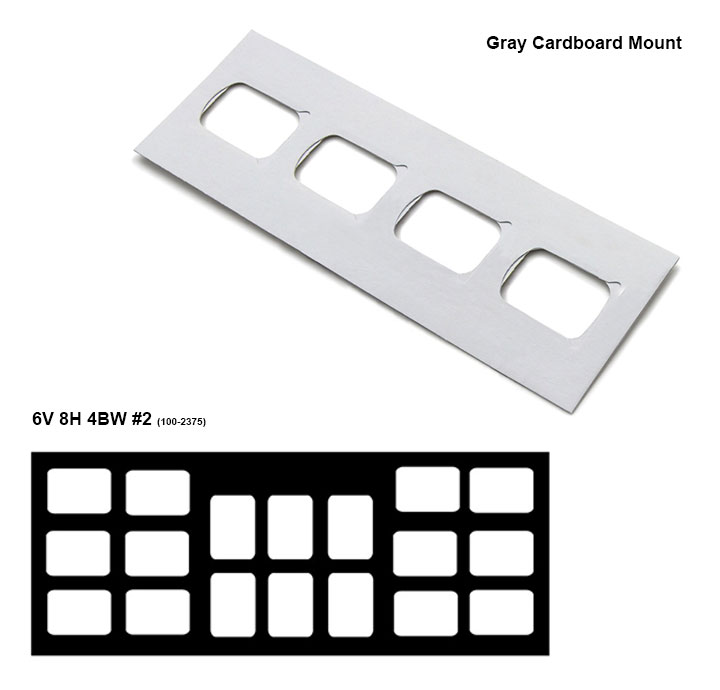 (image for) #2 - Klear-Vue - Gray Cardboard Film Mounts - 18 Windows