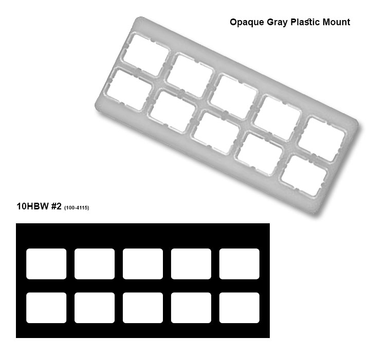 (image for) #2 - Film Mounts - Opaque Gray Plastic - 10HBW