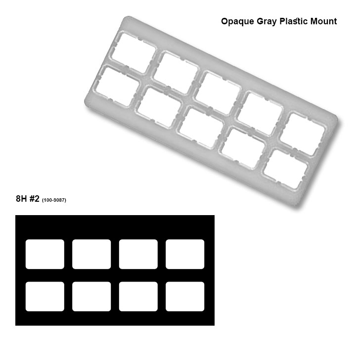 (image for) #2 - Film Mounts - Opaque Gray Plastic - 8H