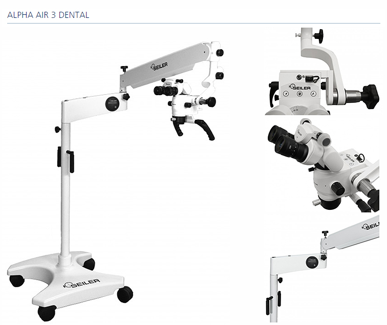 (imagen para) Alpha Air 3 - Microscopio Dental - Montaje: Pared con Luz LED