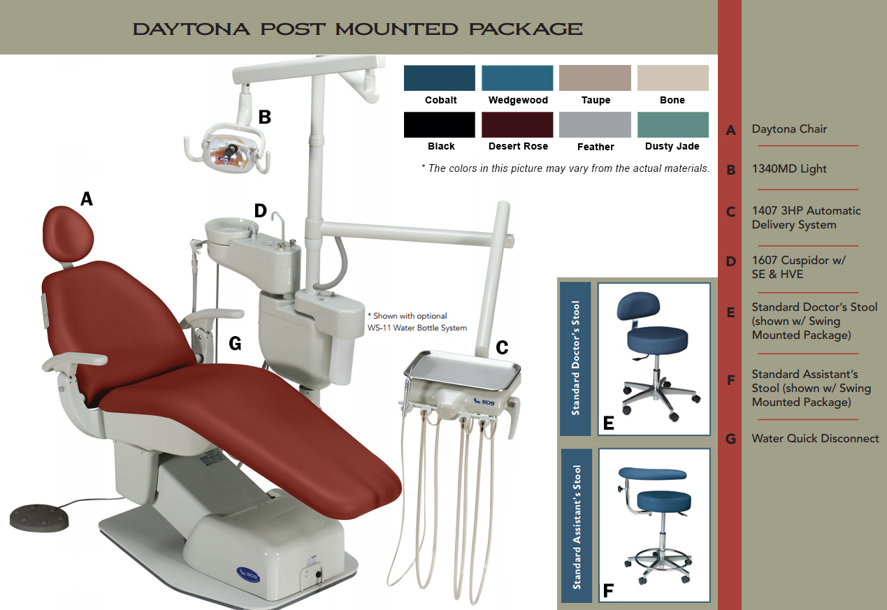 (image for) Daytona - Complete Package - Post Mounted with Cuspidor