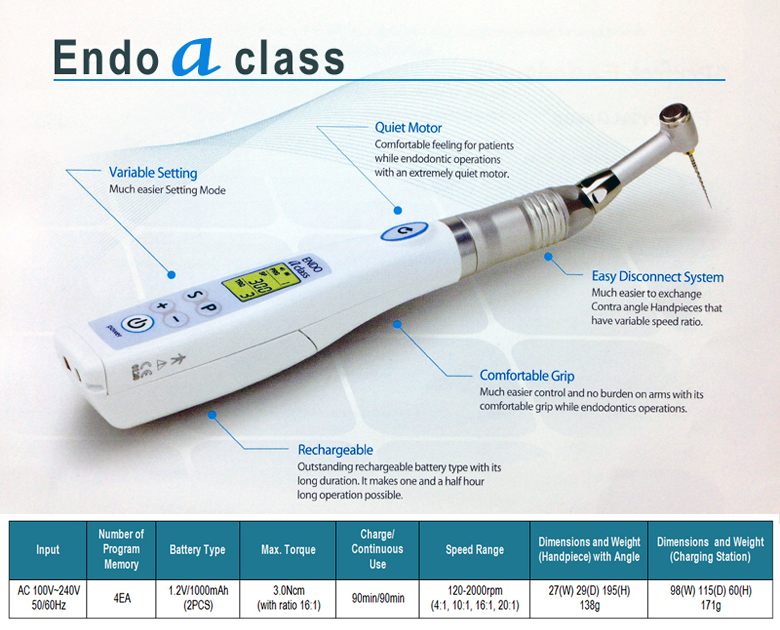 (image for) Endo-A-Class - Cordless Endodontic Handpiece Set - Reciprocating