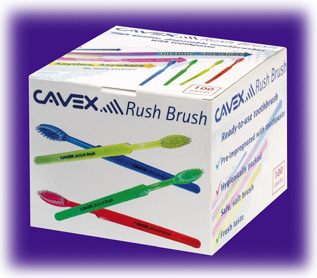 (image for) Cavex - Rush Brush (Pre-Impregnated with Toothpaste)