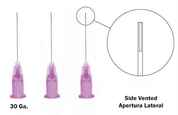 (image for) Irrigating Needle Tips with Side Vent - 30 Gauge