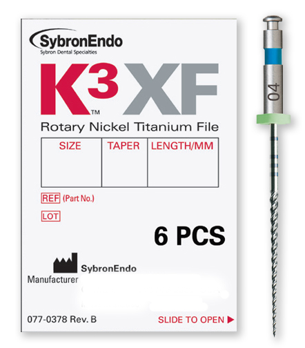 (image for) K3XF - Rotary Nickel Titanium Files - 6 per Box