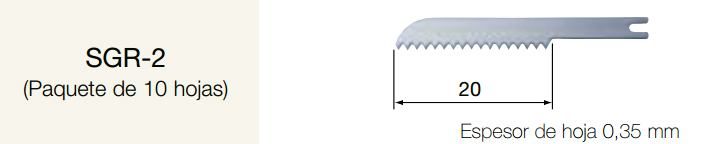 (image for) SGR-2 - Blades for Reciprocating Micro Saw Handpiece SGR2-E