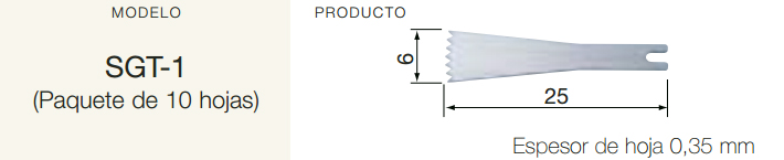 (image for) SGT-1 - Blades for Sagittal Micro Saw Handpiece SGT2-E